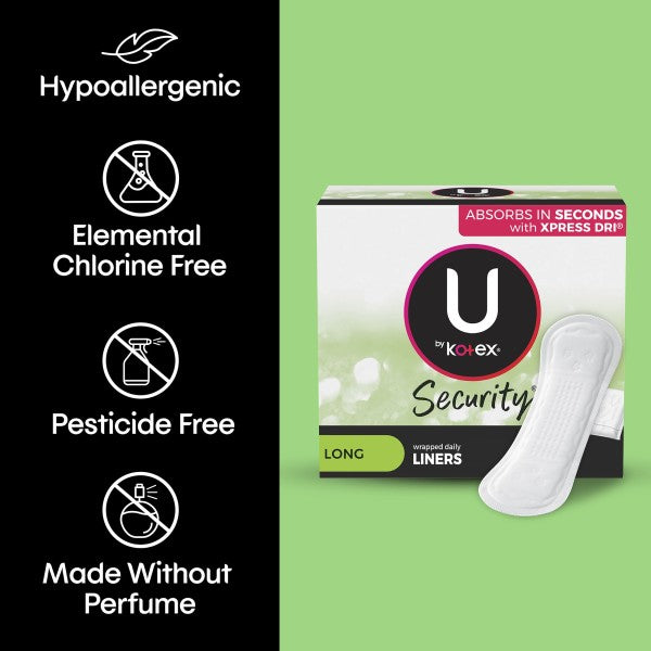 U By Kotex Lightdays Security Liners, Long