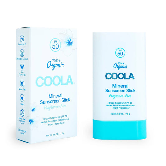 Coola Organic Mineral Sunscreen Stick, SPF 50, 0.6 oz.