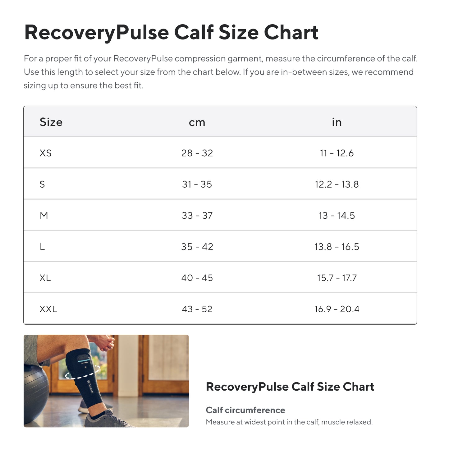 Therabody RecoveryPulse Compression Calf Sleeve