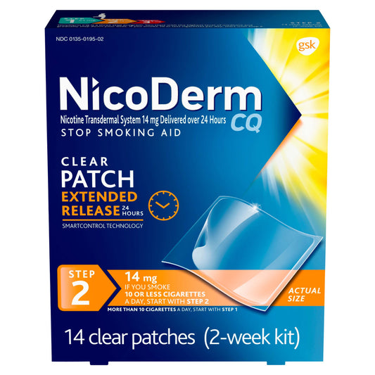 Nicoderm CQ® Step 2 Nicotine Patches, 14 mg, 14 ct.