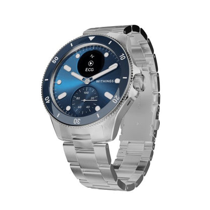 Withings Scanwatch NOVA Hybrid Diving Smartwatch, 42mm, Blue