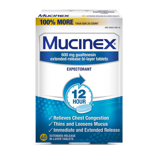 Mucinex 12-HR Chest Congestion Expectorant Extended Release Tablets