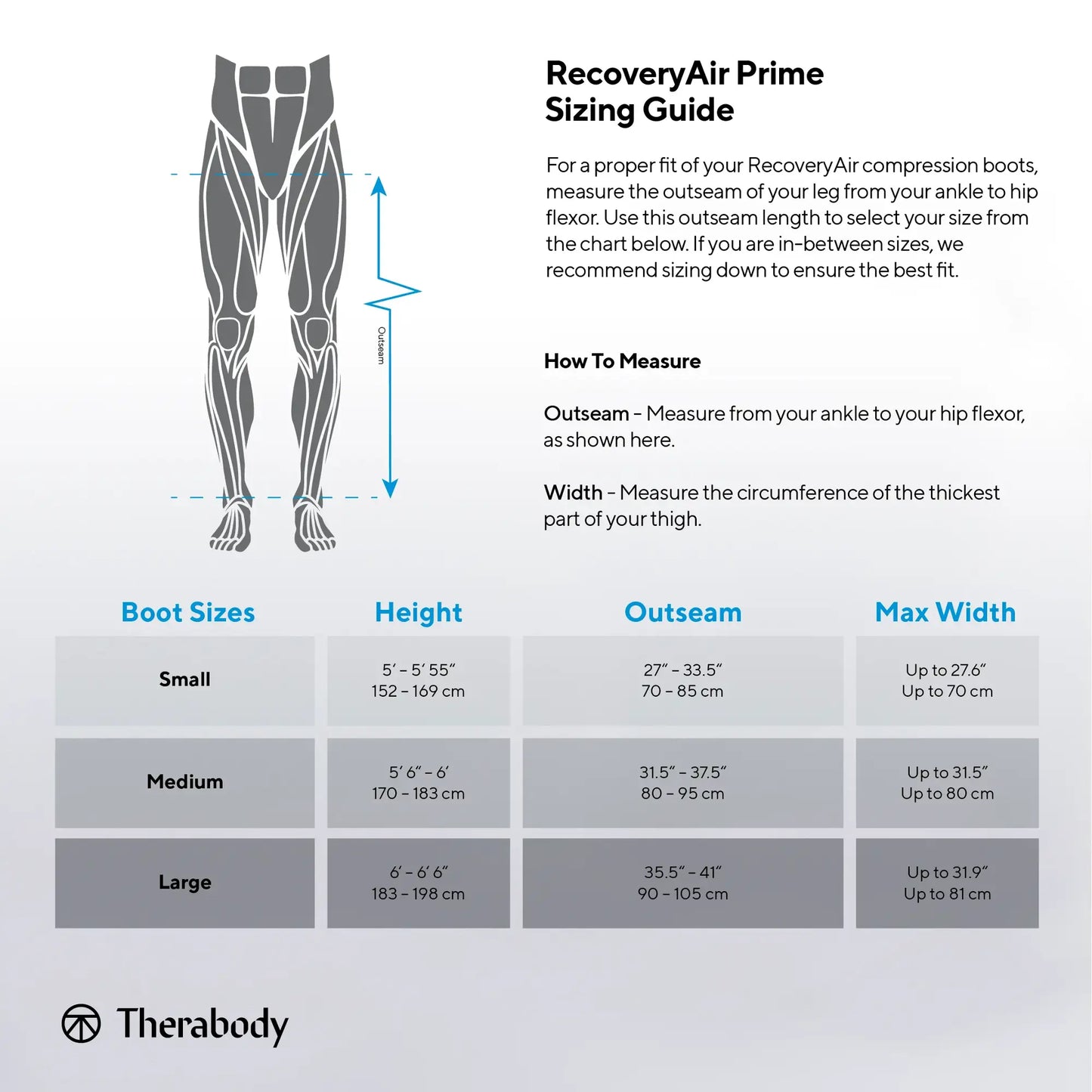 Therabody RecoveryAir Prime Compression Massage Boots Large