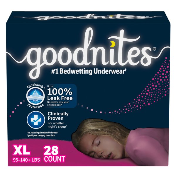 GoodNites® Absorbent Nighttime Underwear For Girls