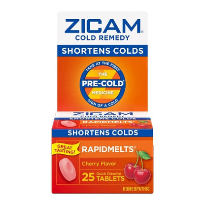 Zicam Cold Remedy Homeopathic Rapid Melts, Cherry, 25 ct.