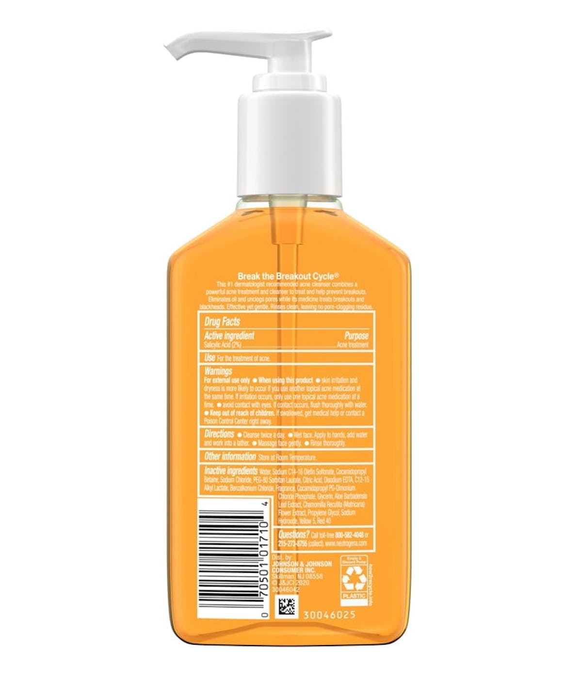 Neutrogena® Oil Free Acne Wash with Salicylic Acid, 6 fl. oz.