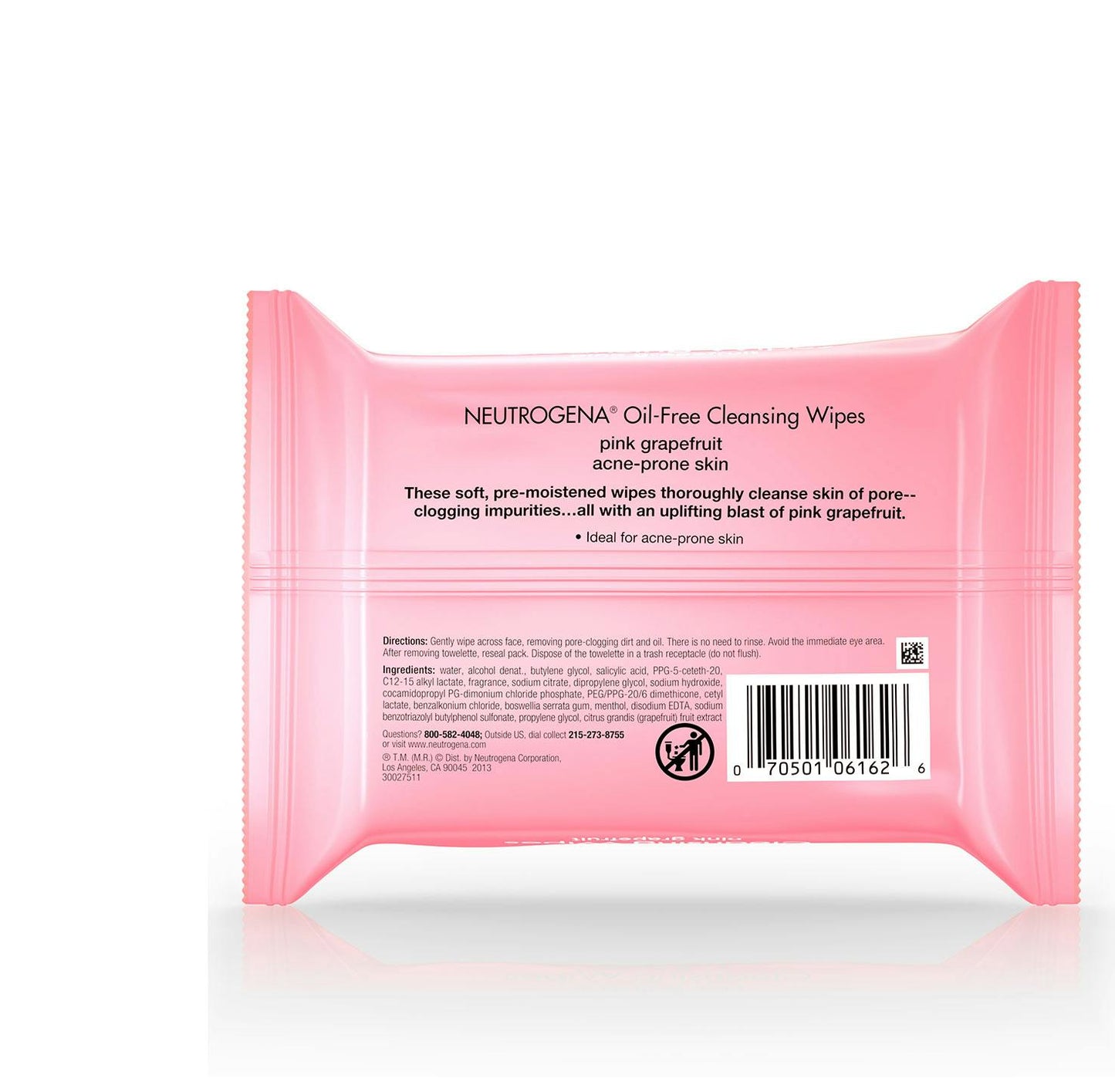 Neutrogena Oil-Free Cleansing Wipes, Pink Grapefruit, 25 ct.