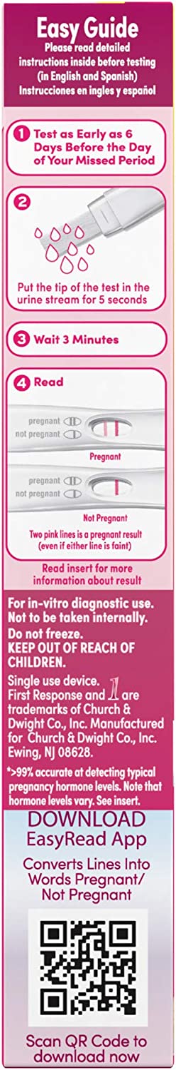 First Response™ hCG Pregnancy Home Device Rapid Test Kit, 2 ct