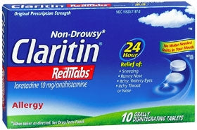 Claritin 24 HR Allergy Relief RediTabs, Loratadine, 10 mg.