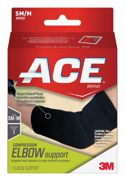 3M™ Ace™ Elbow Support, Left or Right Elbow,  Black