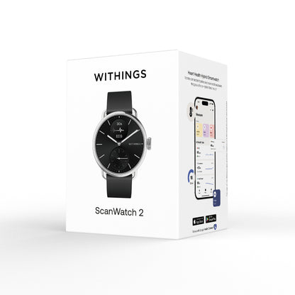 Withings ScanWatch 2 Heart Health Hybrid Smart Watch with Thermometer