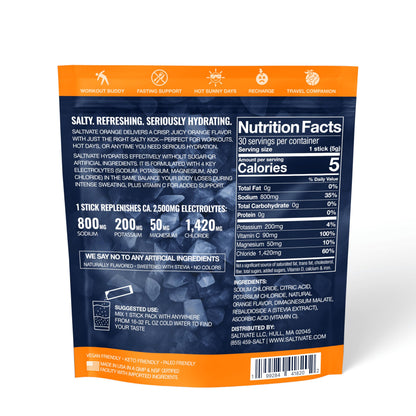 Orange Electrolytes On-The-Go Packets 30x