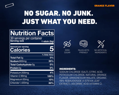 Orange Electrolytes On-The-Go Packets 30x