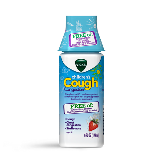 Vicks® Children’s Cough Suppressant & Decongestant, Berry, 6 oz.