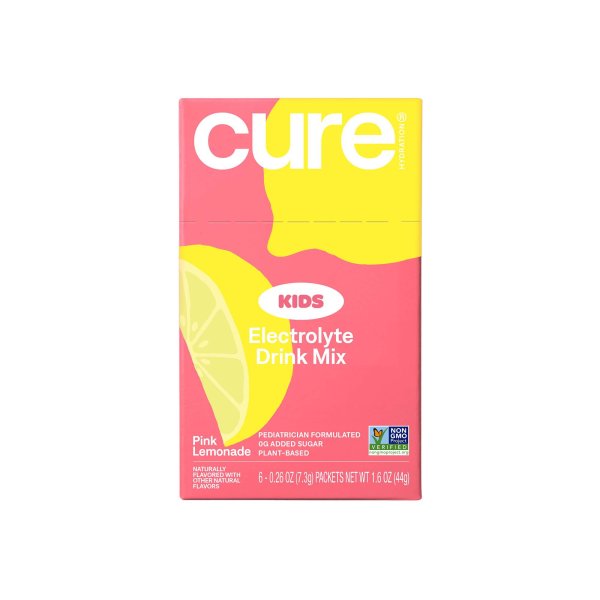 Cure Kids Electrolyte Drink Mix Powder Sticks, Various Flavors