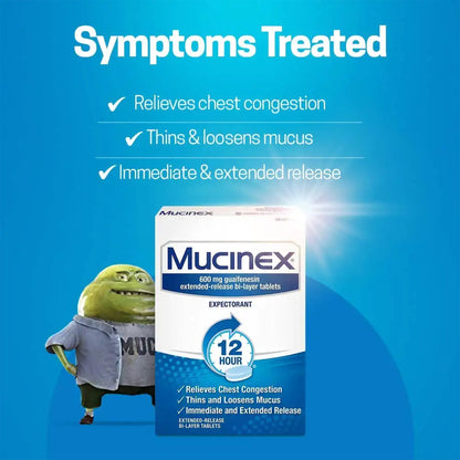 Mucinex 12-HR Chest Congestion Expectorant Extended Release Tablets