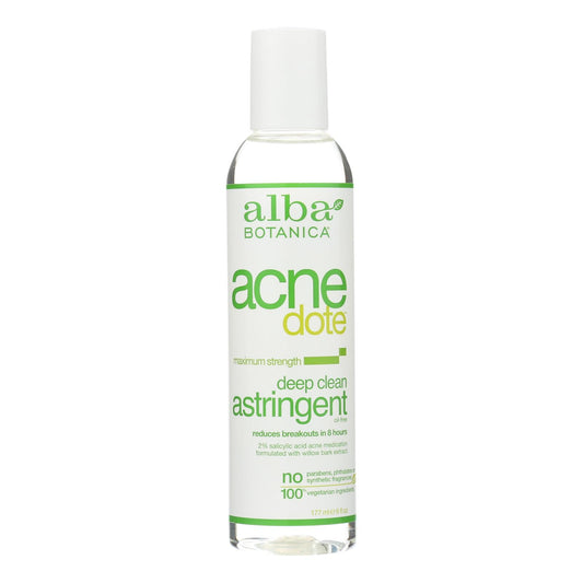 Alba Botanica Acnedote Maximum Strength Deep Clean Astringent, 6 Oz