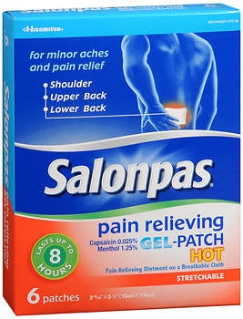 Salonpas Pain Relieving Gel Patch Hot, 6 ct.