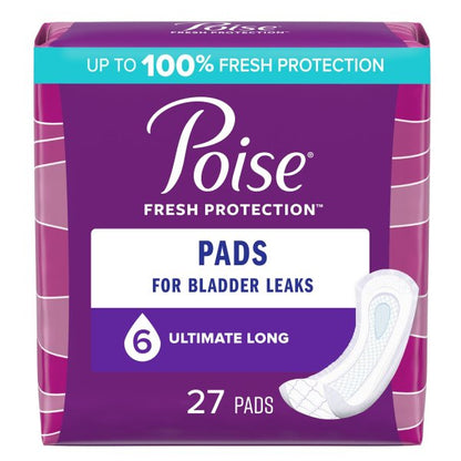 Poise® Bladder Control Pads for Women, Ultimate Absorbency, Long