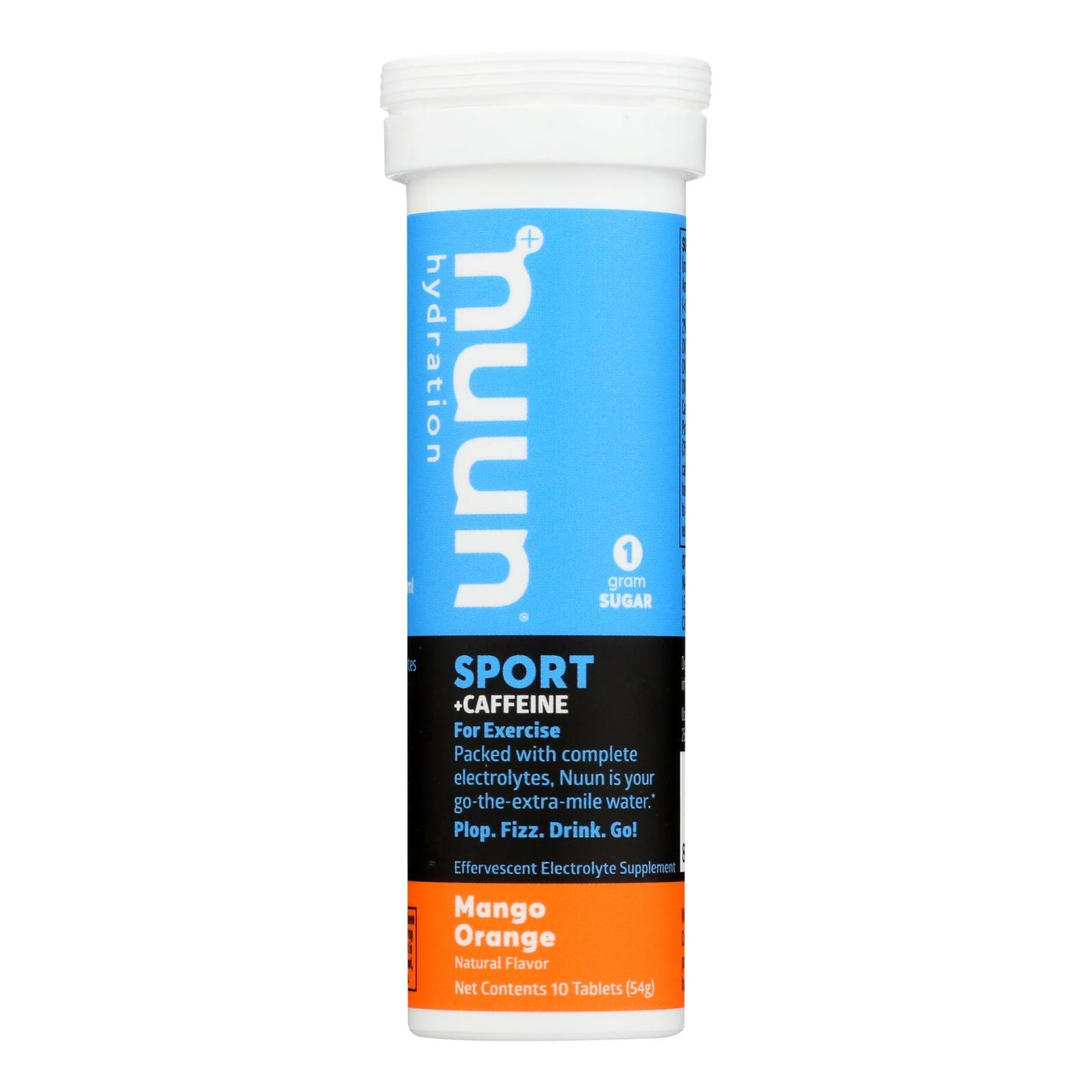 Nuun Hydration Electrolyte Energy, Mango Orange, 10 tablets each, Case Of 8