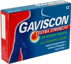 Gaviscon Antacid Chewable Tablets Extra Strength, Peppermint Flavor, 100 ct.