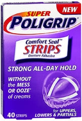 Super Poligrip Comfort Seal Strips Denture adhesives 40 ct.