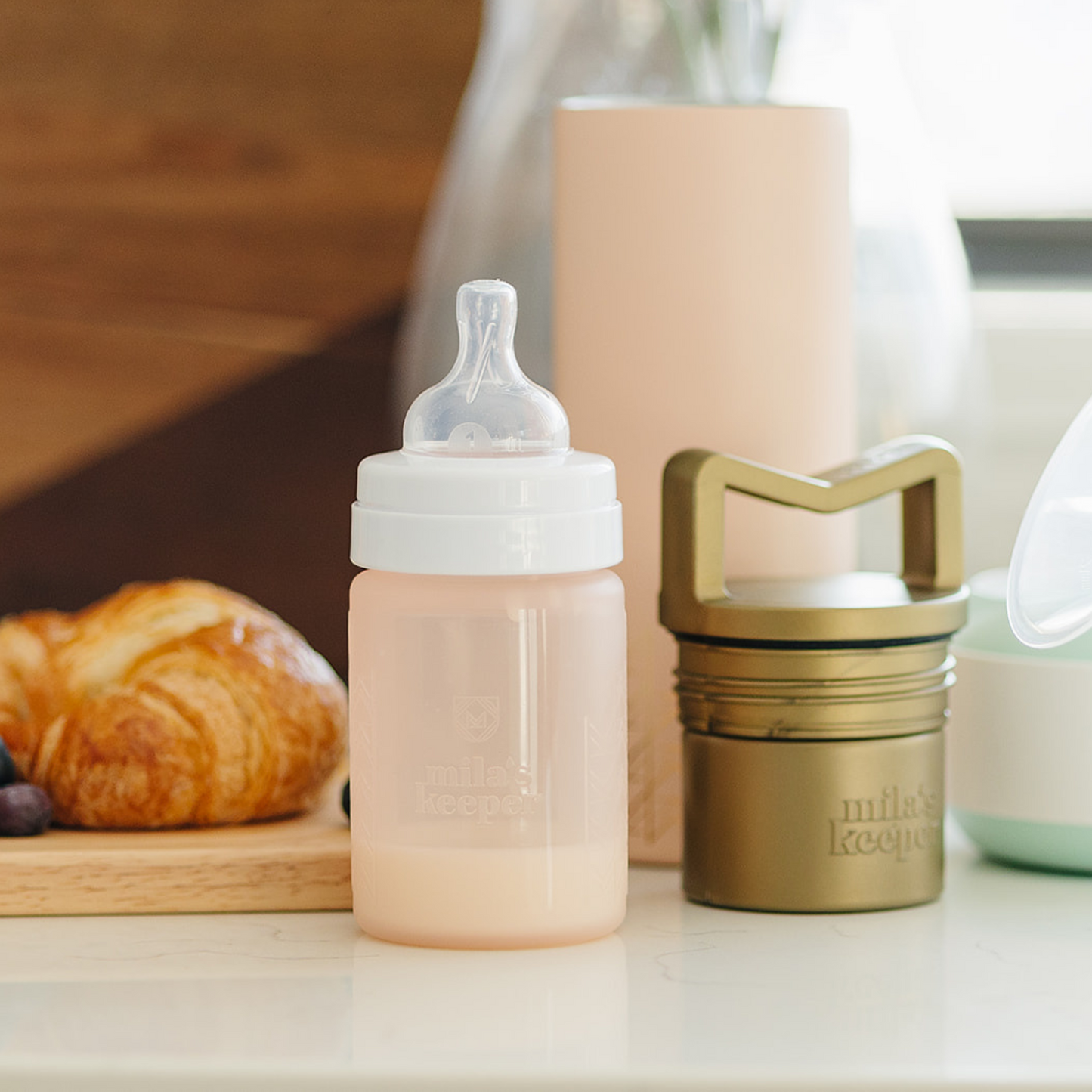 Mila's Keeper 3-in-1 Silicone Breast Milk Storage Bottles, 3 Pack