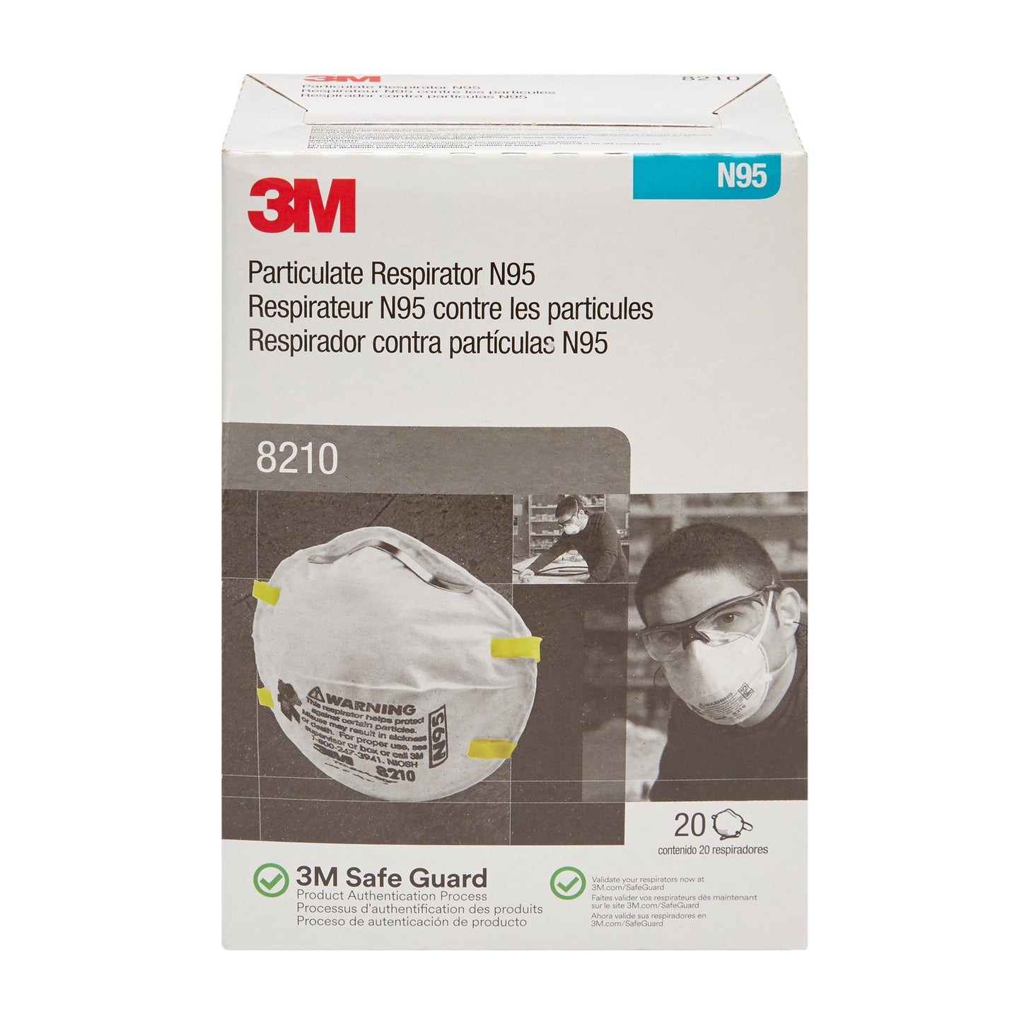3M Industrial N95 Particulate Respirator Mask, 20 ct.