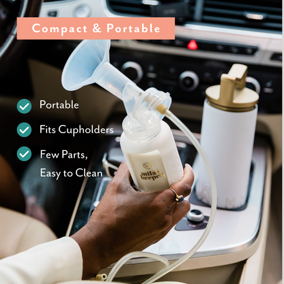 Mila's Keeper Breast Milk Cooler Starter Set, Aspen White