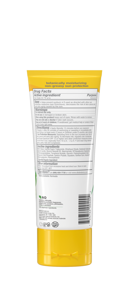 Alba Botanica Sheer Mineral Face Sunscreen Lotion SPF 50, 2 Oz