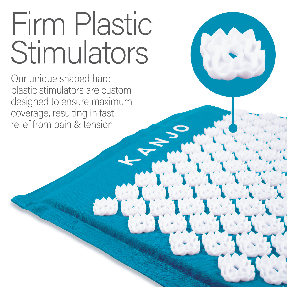 Juego de alfombrillas de acupresión de espuma viscoelástica Kanjo, amatista