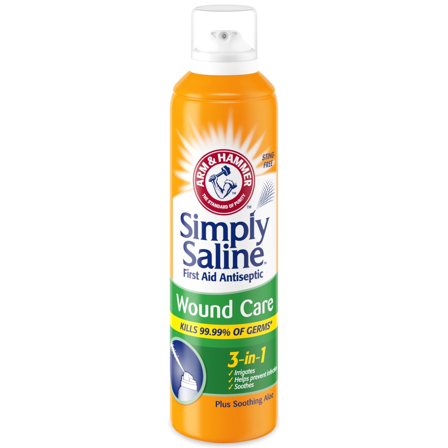 Simply Saline Plus 3 in 1 Wound Wash Spray Can, 7.1 oz.