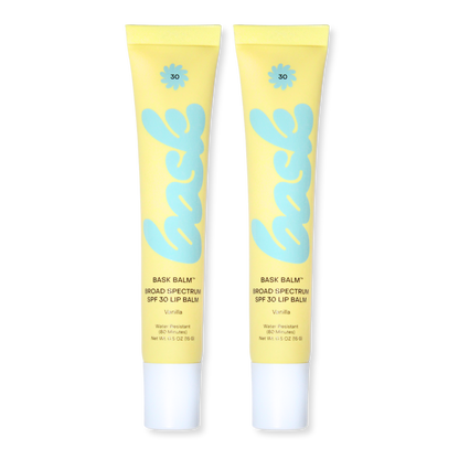 Bask Balm SPF 30 Vanilla Lip Balm, 2 Pack