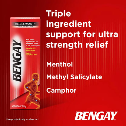 Bengay® Ultra Strength Non-Greasy Topical Pain Relief Cream, 4 oz.