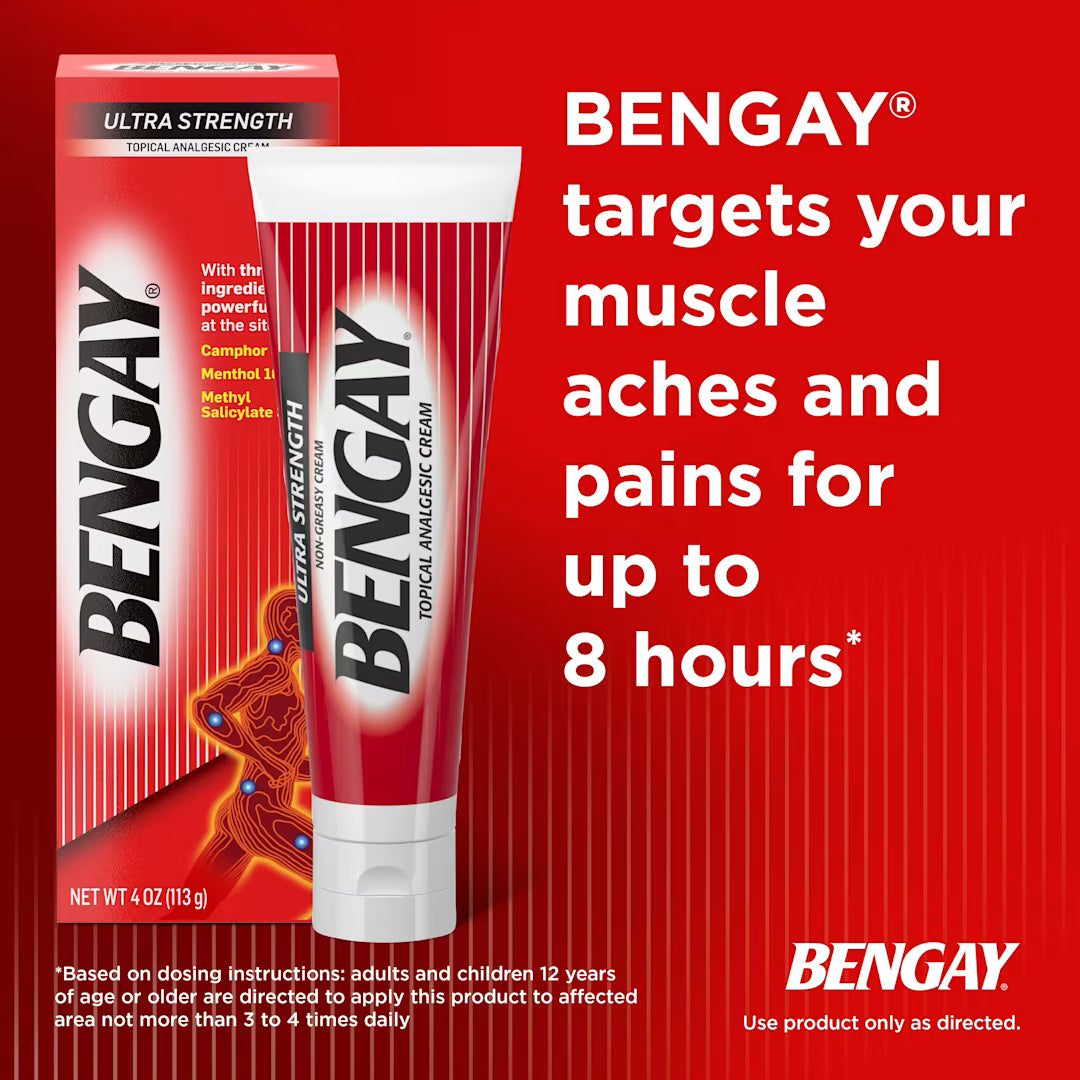 Bengay® Ultra Strength Non-Greasy Topical Pain Relief Cream, 4 oz.