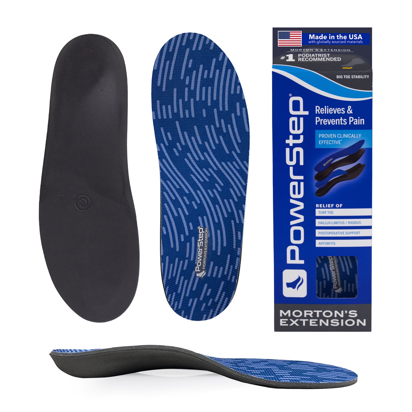 PowerStep Morton’s Extension Orthotic Insoles, for Bunions, Sesamoiditis and Toe Pain