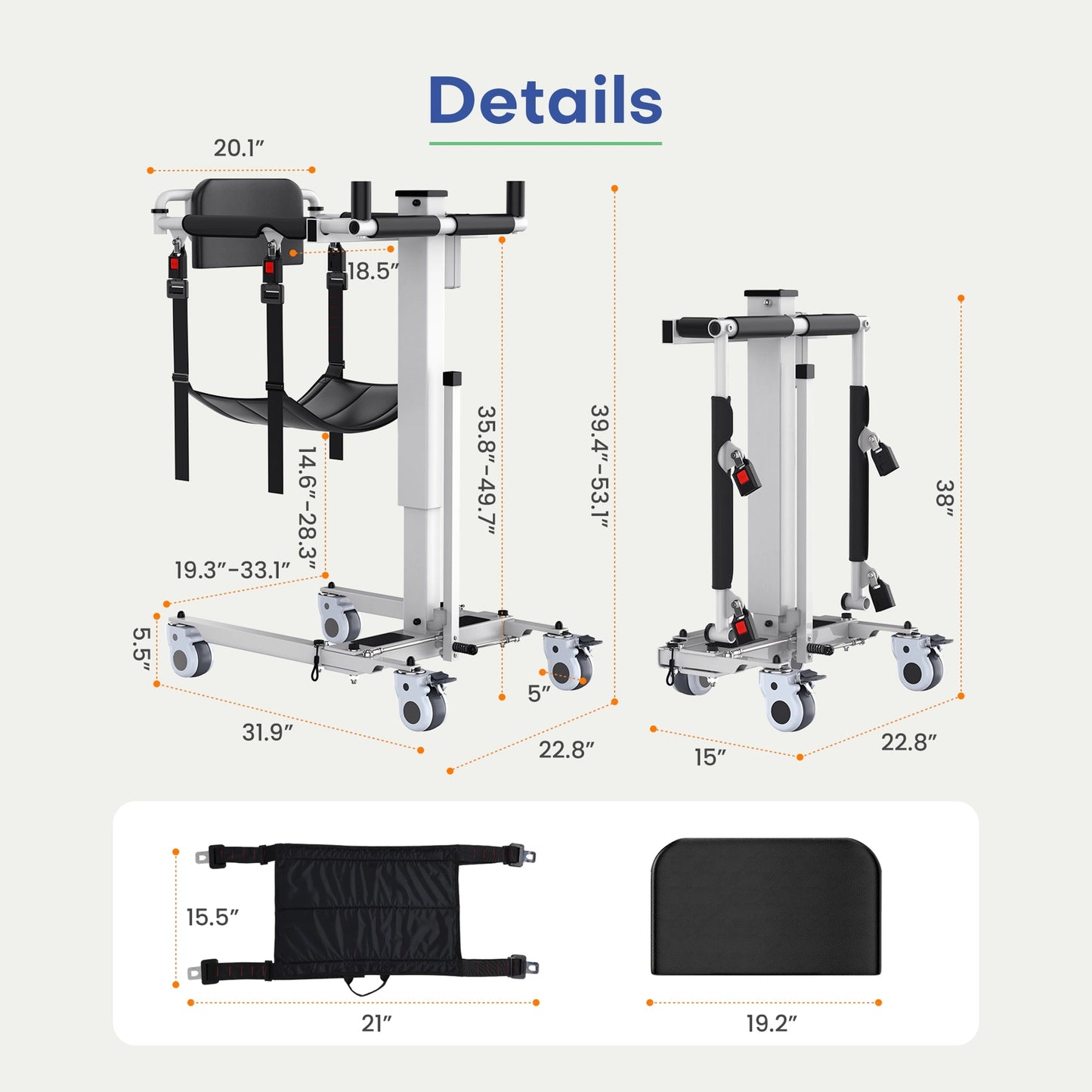 Freedom Everylift Powered Sling Seat Patient Lift