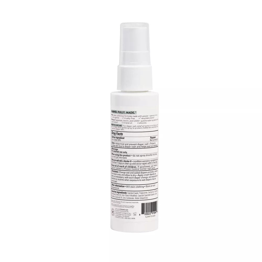 The Honest Company Diaper Rash Cream Spray, 2 fl. oz.