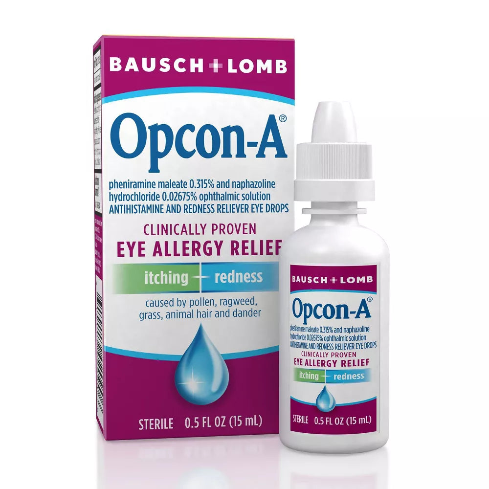 Opcon-A® Bausch and Lomb Allergy Eye Relief Drops, 0.5 fl oz