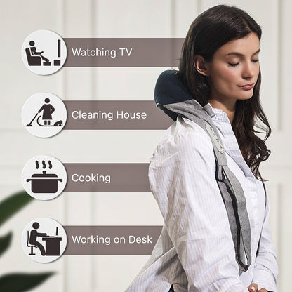 Miko Shiatsu Heated Neck and Back Massager, Hands Free, App Controlled