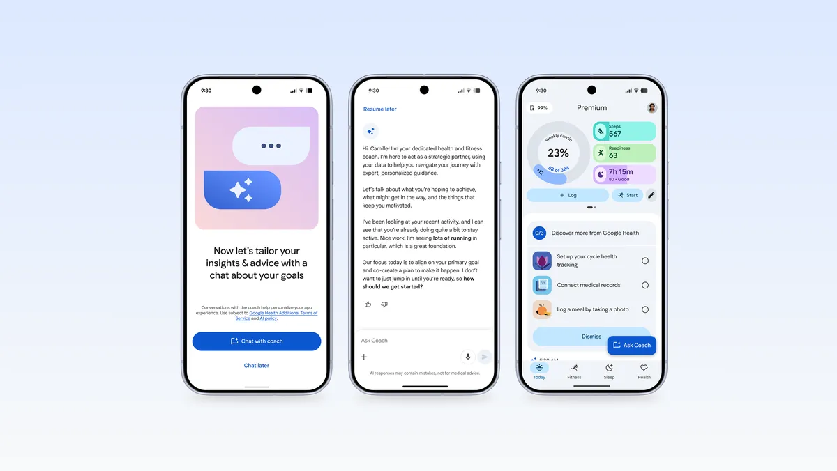 Fitbit Air, Screenless Health Tracking, AI Health Coach
