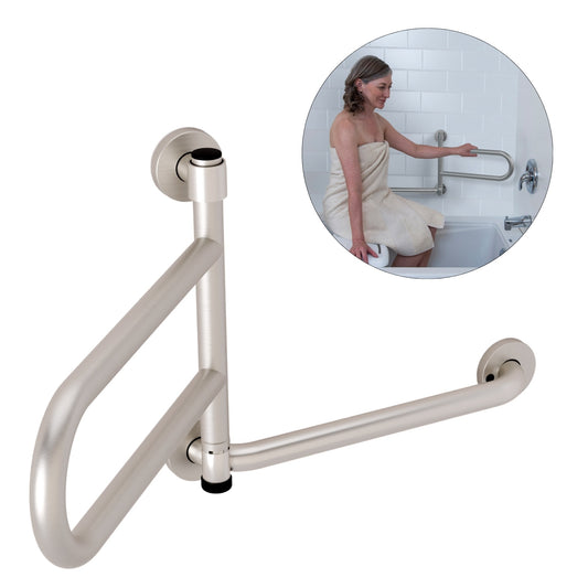 DependaBar Pivoting Grab Bar (16"), Brushed