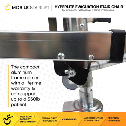 HyperLite Ultra-Light Evacuation Chair – Track-Free Manual Stair Chair for Emergency Transport