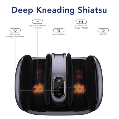 MIKO MAS II Foot, Leg & Calf Compression Heat Therapy, Vibration Massager
