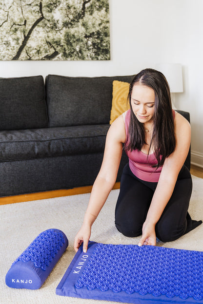 Kanjo Memory Foam Acupressure Mat Set, Periwinkle