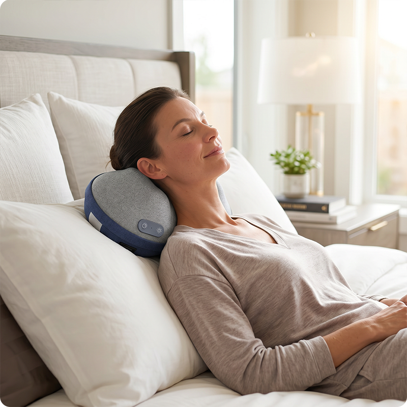 Miko Kumo Mini Wireless Heat and Massage Pillow for Pain Relief