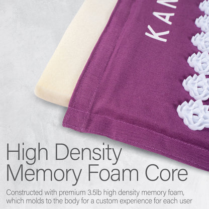 Juego de alfombrillas de acupresión de espuma viscoelástica Kanjo, amatista