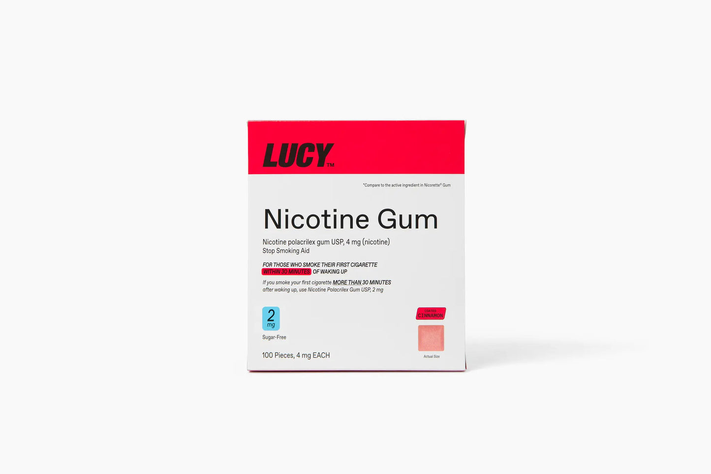 Lucy Nicotine Replacement Therapy, Quit Gum, 100 ct.