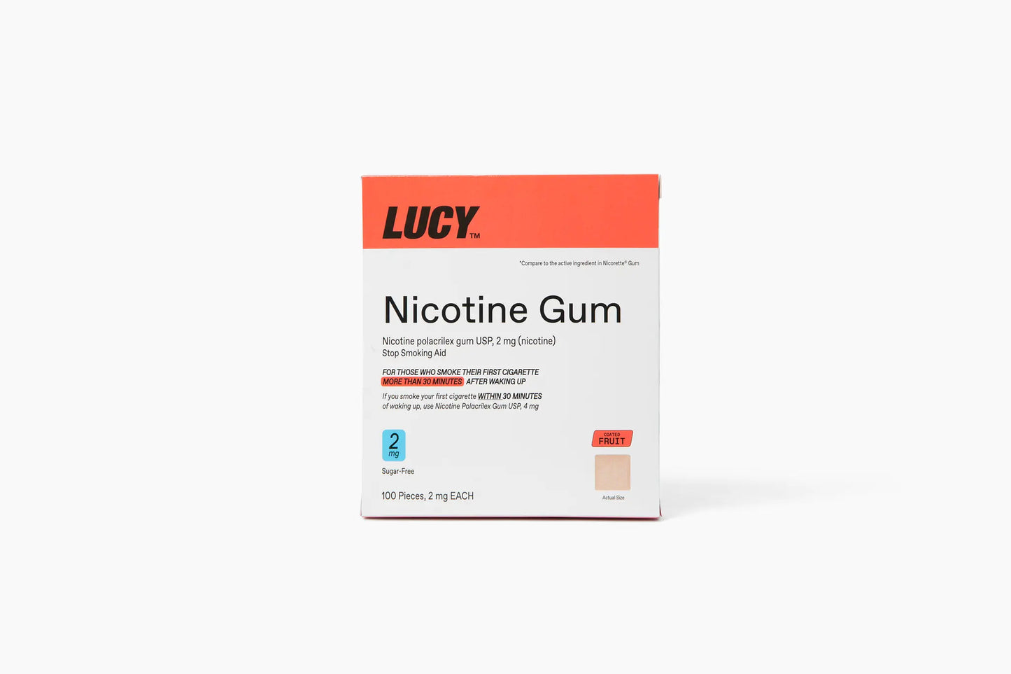 Lucy Nicotine Replacement Therapy, Quit Gum, 100 ct.