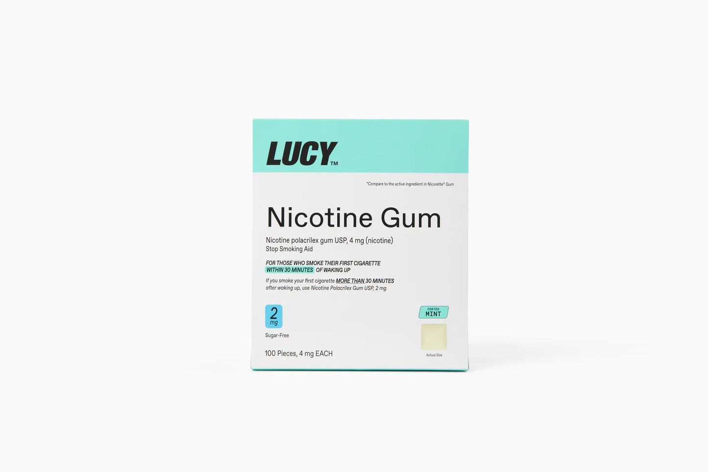 Lucy Nicotine Replacement Therapy, Quit Gum, 100 ct.